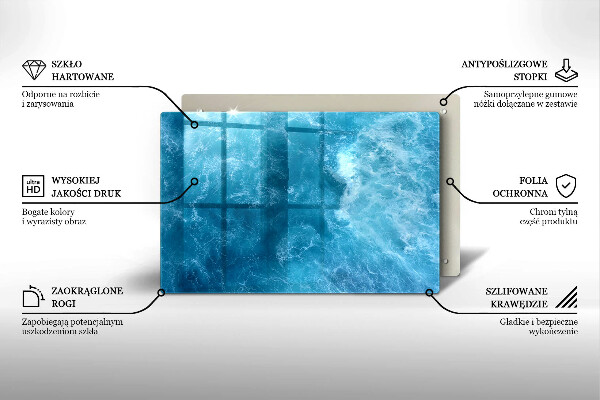 Copri piano cottura Acqua blu