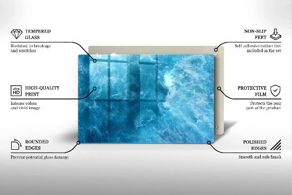 Copri piano cottura Acqua blu