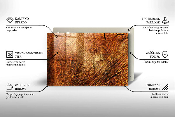 Copri piano cottura Venatura del legno dell'albero