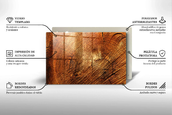 Copri piano cottura Venatura del legno dell'albero