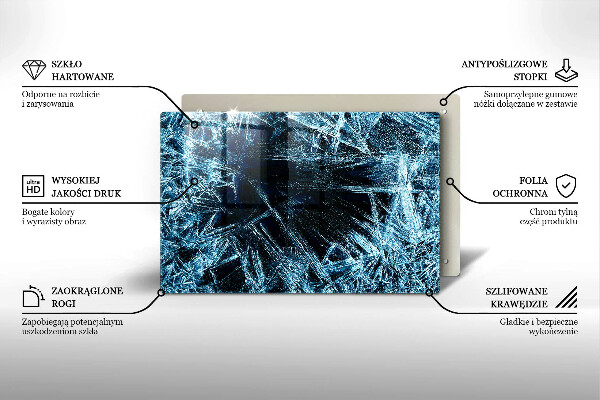 Copri piano cottura Struttura del ghiaccio tagliente