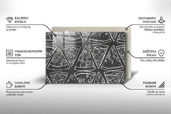 Copri piano cottura Illustrazione della pizza