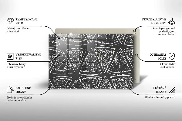 Copri piano cottura Illustrazione della pizza