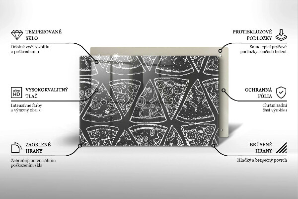 Copri piano cottura Illustrazione della pizza
