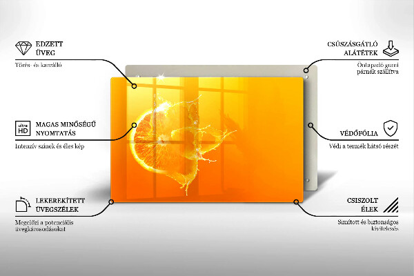 Protezione piano cottura Succoso frutto arancione
