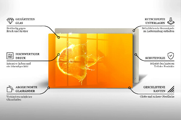 Protezione piano cottura Succoso frutto arancione