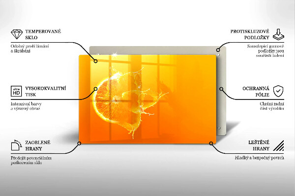 Protezione piano cottura Succoso frutto arancione