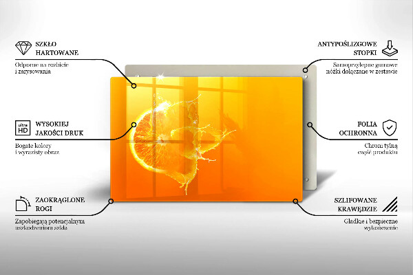 Protezione piano cottura Succoso frutto arancione