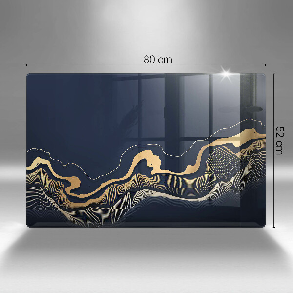 Copri piano cottura Linee dorate astratte