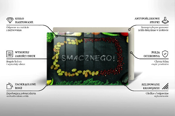 Copri piano cottura Iscrizione Smacznego!