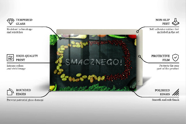 Copri piano cottura Iscrizione Smacznego!