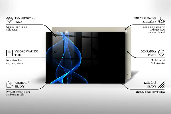 Copri piano cottura Linee blu di fumo