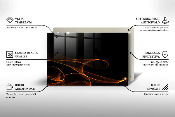 Copri piano cottura Linee astratte