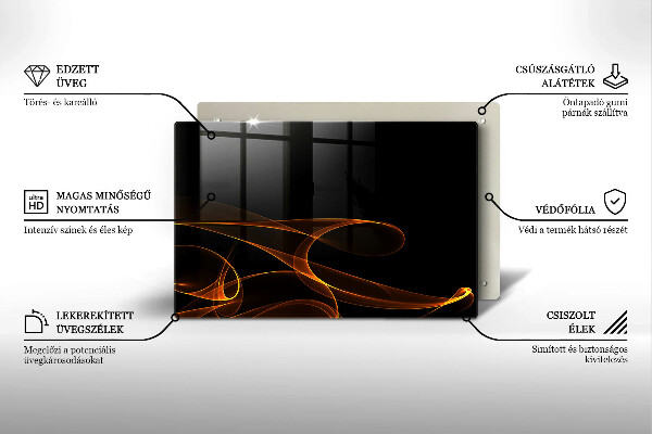 Copri piano cottura Linee astratte