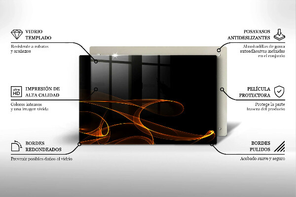 Copri piano cottura Linee astratte