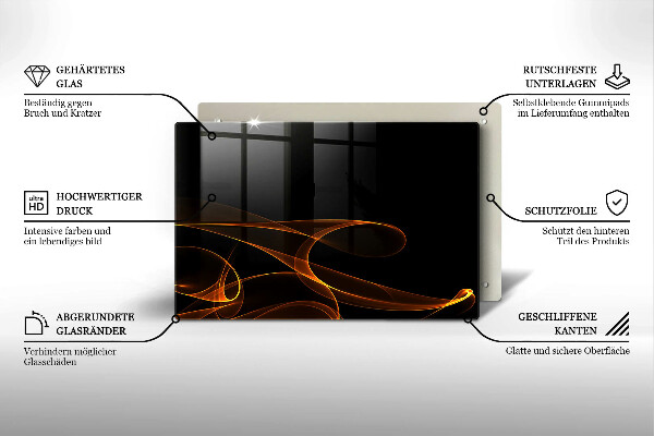 Copri piano cottura Linee astratte
