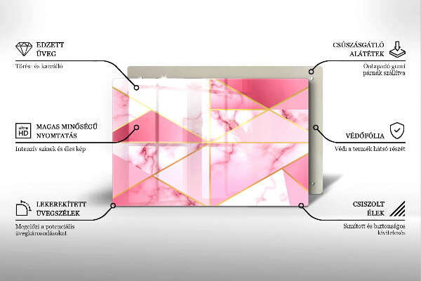 Copri piano cottura Marmo geometrico