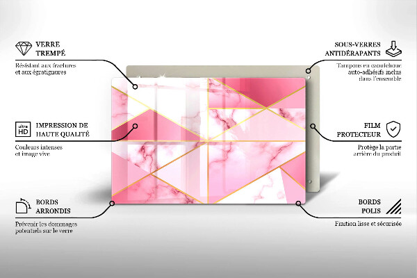 Copri piano cottura Marmo geometrico