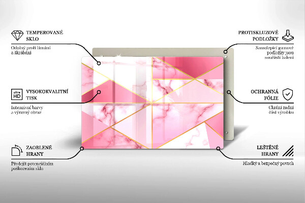 Copri piano cottura Marmo geometrico