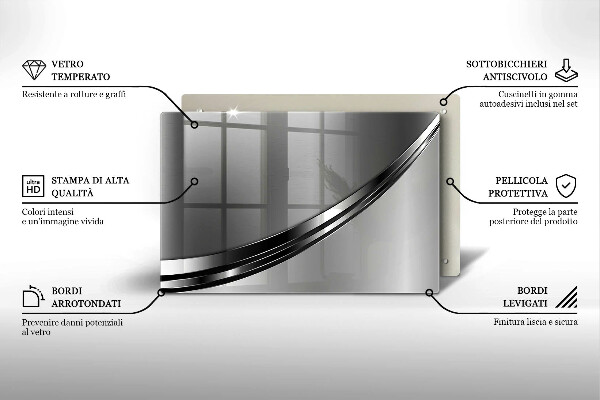 Copri piano cottura Astrazione del metallo