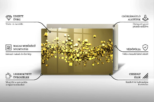 Copri piano cottura Geometria astratta 3D
