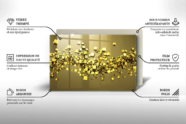 Copri piano cottura Geometria astratta 3D