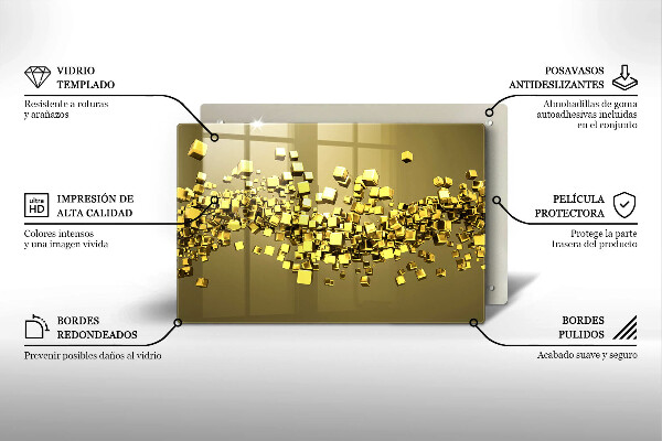 Copri piano cottura Geometria astratta 3D