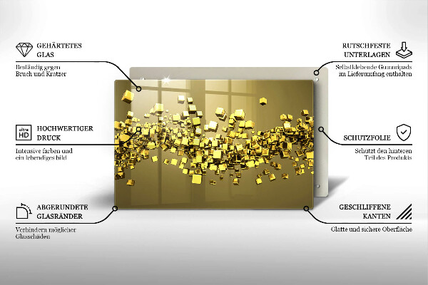 Copri piano cottura Geometria astratta 3D