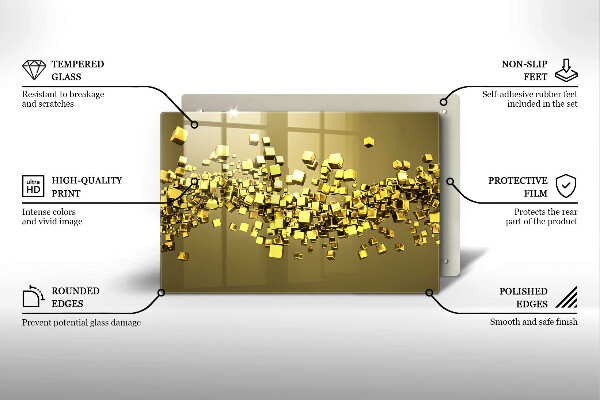 Copri piano cottura Geometria astratta 3D