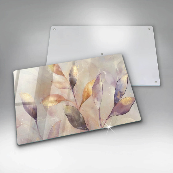 Protezione piano induzione Foglie boho dipinte