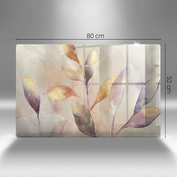 Protezione piano induzione Foglie boho dipinte