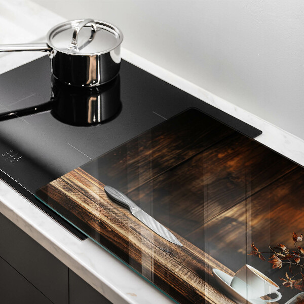 Copri piano cottura Tazza di caffè e legno