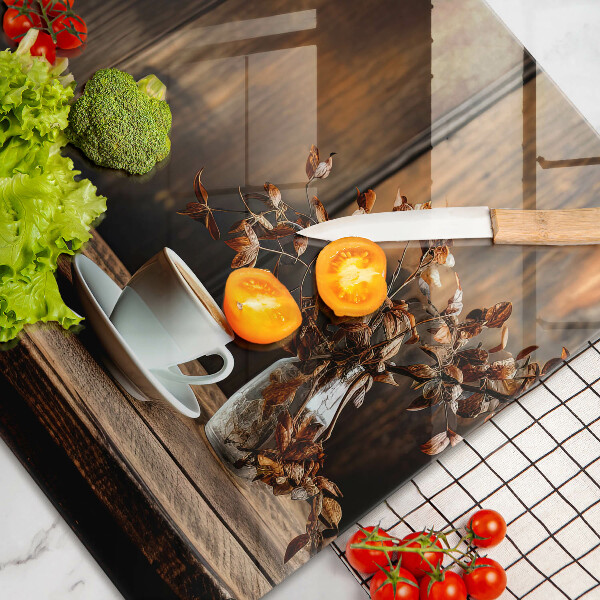 Copri piano cottura Tazza di caffè e legno
