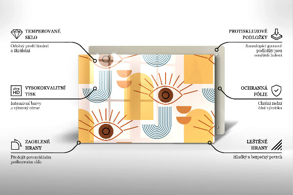 Copri piano cottura Modello occhi boho