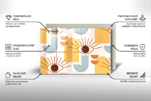 Copri piano cottura Modello occhi boho