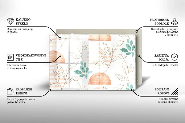 Copri piano cottura Modello di foglie Boho