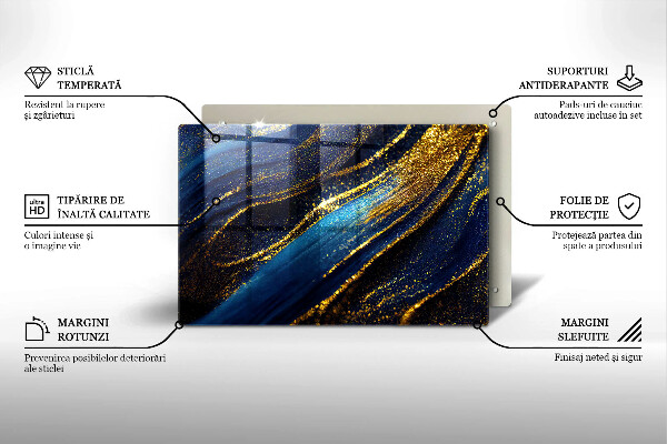 Protezione piano cottura Astrazione blu navy