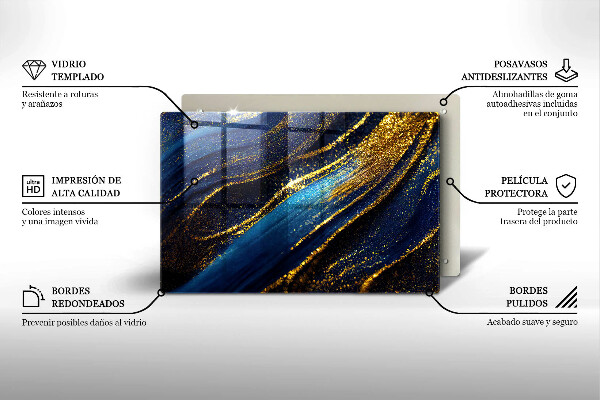 Protezione piano cottura Astrazione blu navy