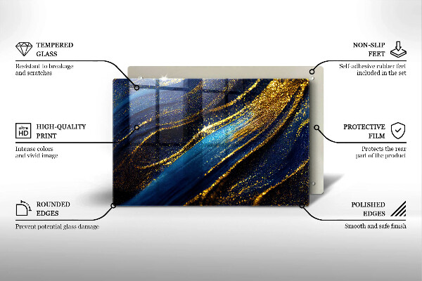 Protezione piano cottura Astrazione blu navy