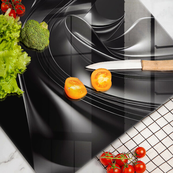Copri piano cottura Messa nera astratta
