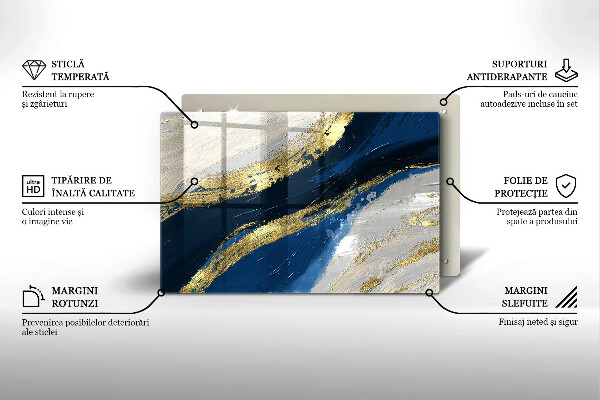 Copri piano cottura Texture con oro