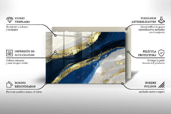 Copri piano cottura Texture con oro