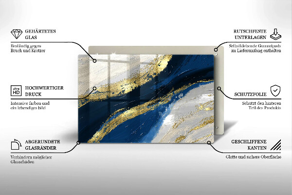 Copri piano cottura Texture con oro