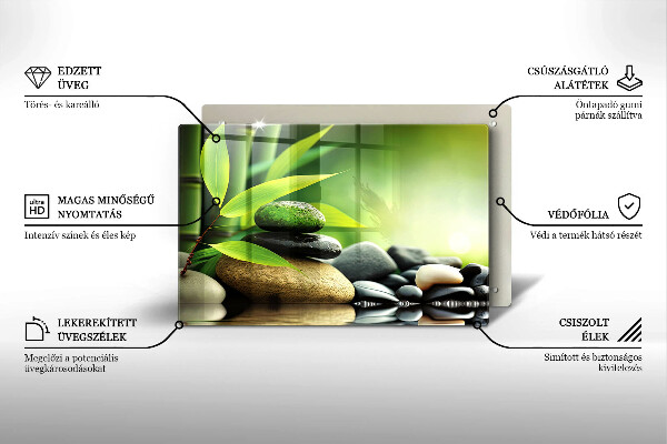 Copri piano cottura Pietre di bambù Zen