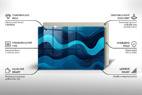 Copri piano cottura Onde astratte