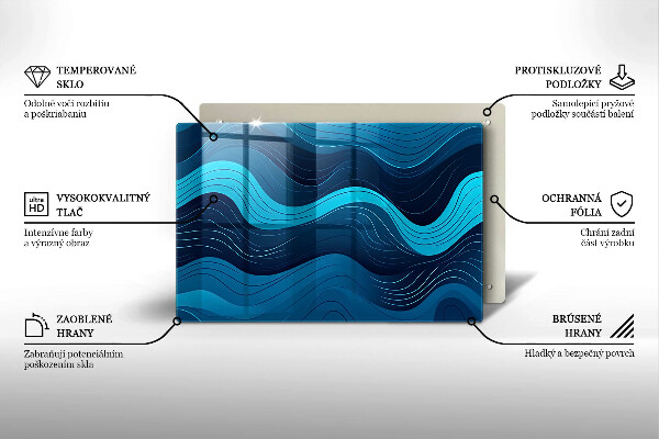 Copri piano cottura Onde astratte
