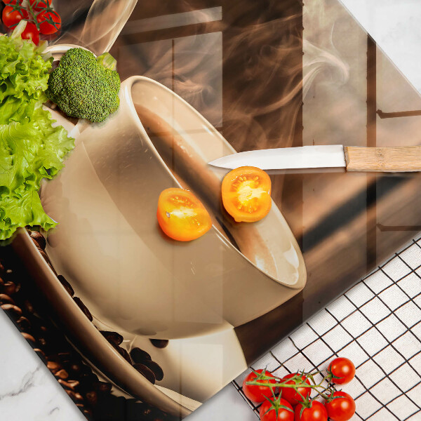 Copri piano cottura Tazza e chicchi di caffè