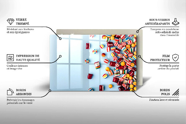Copri piano cottura Caramelle colorate