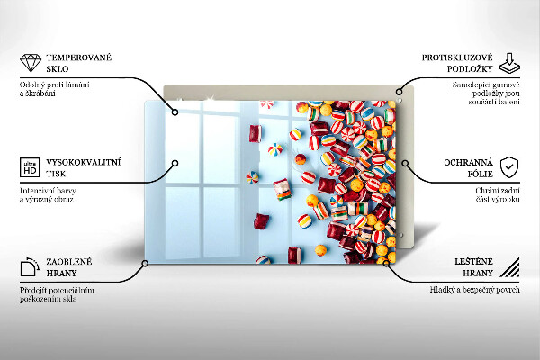 Copri piano cottura Caramelle colorate