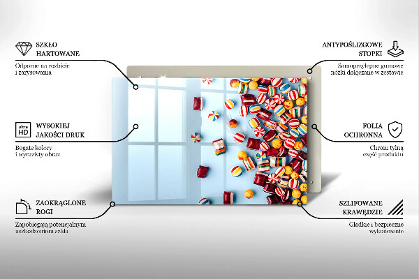 Copri piano cottura Caramelle colorate